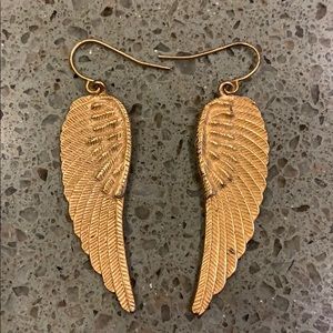 Gold tone Angel’s Wings earrings